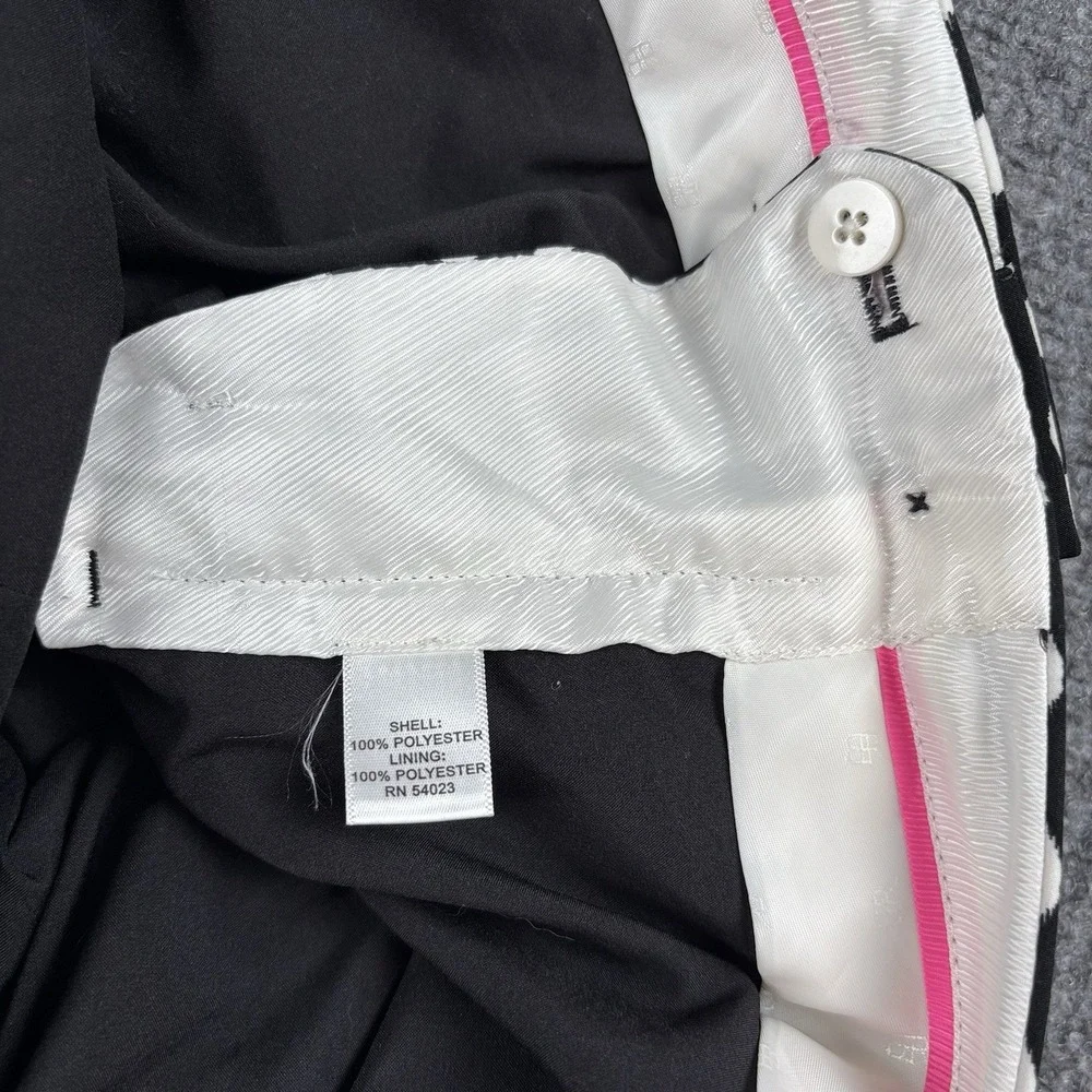 Banana Republic Pants Women 6 Black White Polka‎ Dot Soft Camden Classic Preppy